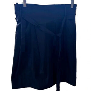 Talula Babaton pleated skirt in navy size 6 side zipper with  ribbon belt preppy